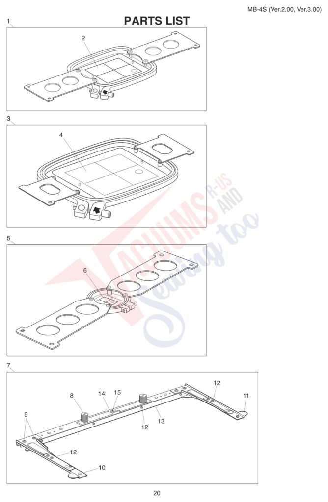 Janome MB4S V3 exploded schematic diagram (page 13)