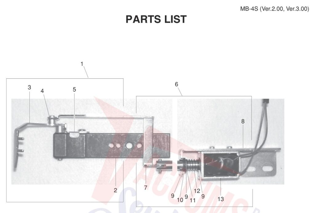 Janome MB4S V3 exploded schematic diagram (page 19)
