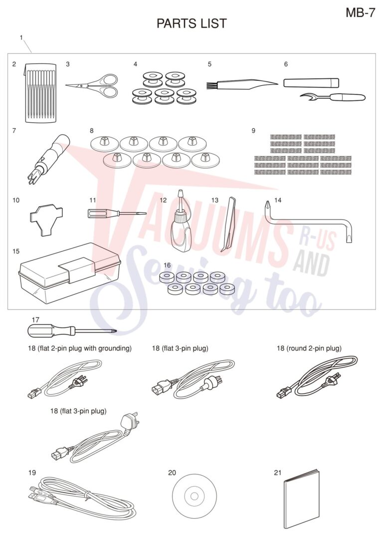 Janome MB7 schematic page 15 preview