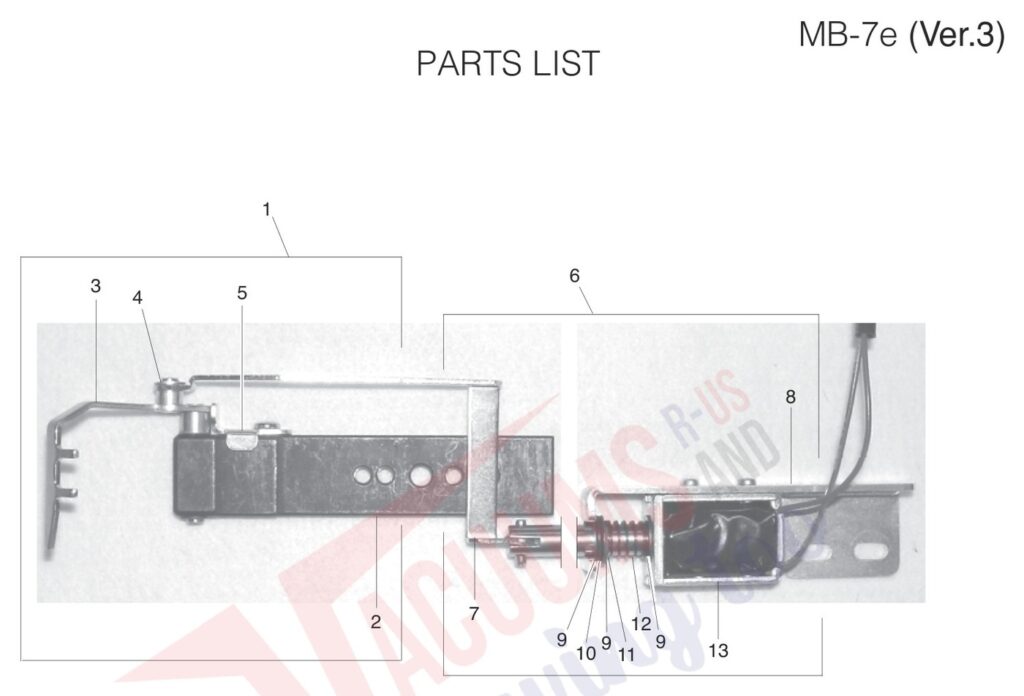 Janome MB7 V3 exploded schematic diagram (page 20)