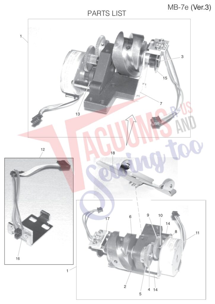 Janome MB7 V3 exploded schematic diagram (page 23)