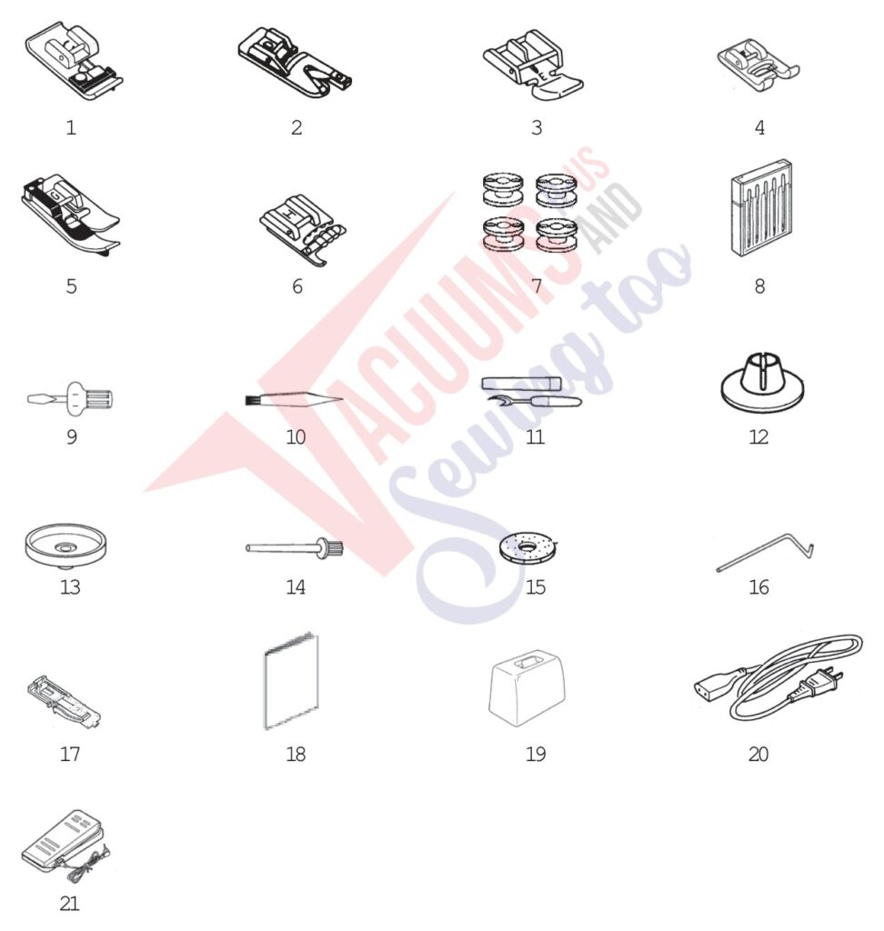 Janome MC2400 exploded schematic diagram (page 9)
