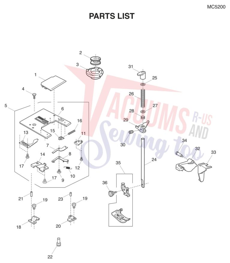 Janome MC5200 schematic page 9 preview