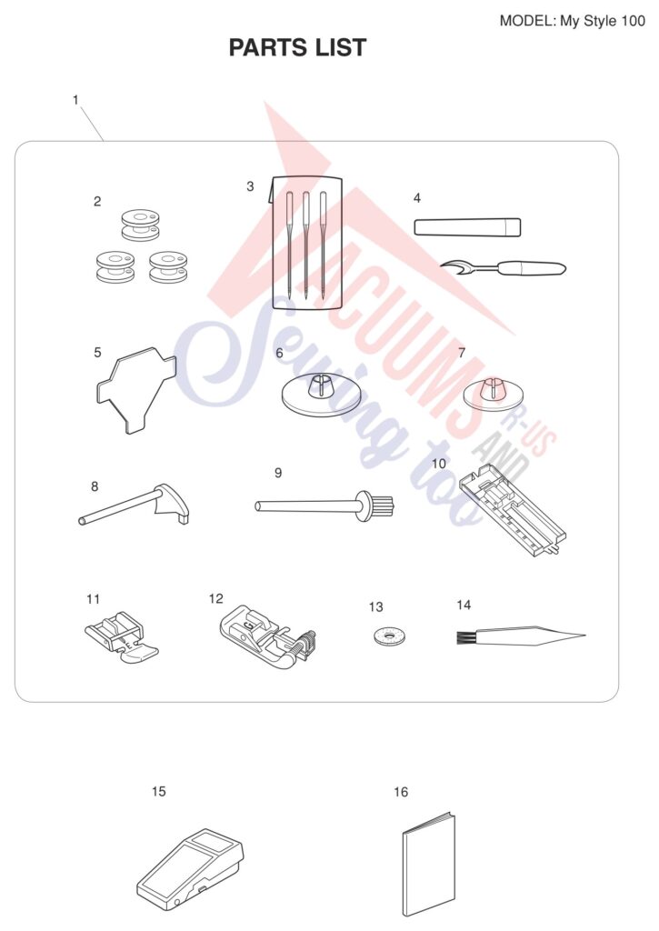 Janome MYSTYLE100 V2 exploded schematic diagram (page 8)