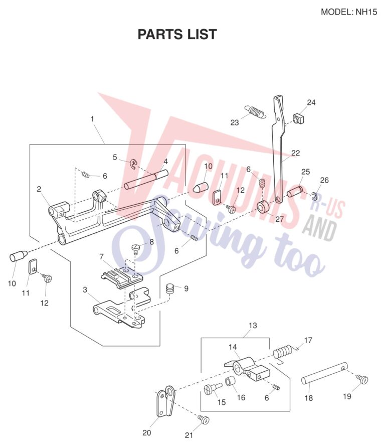 Janome NH15 schematic page 7 preview