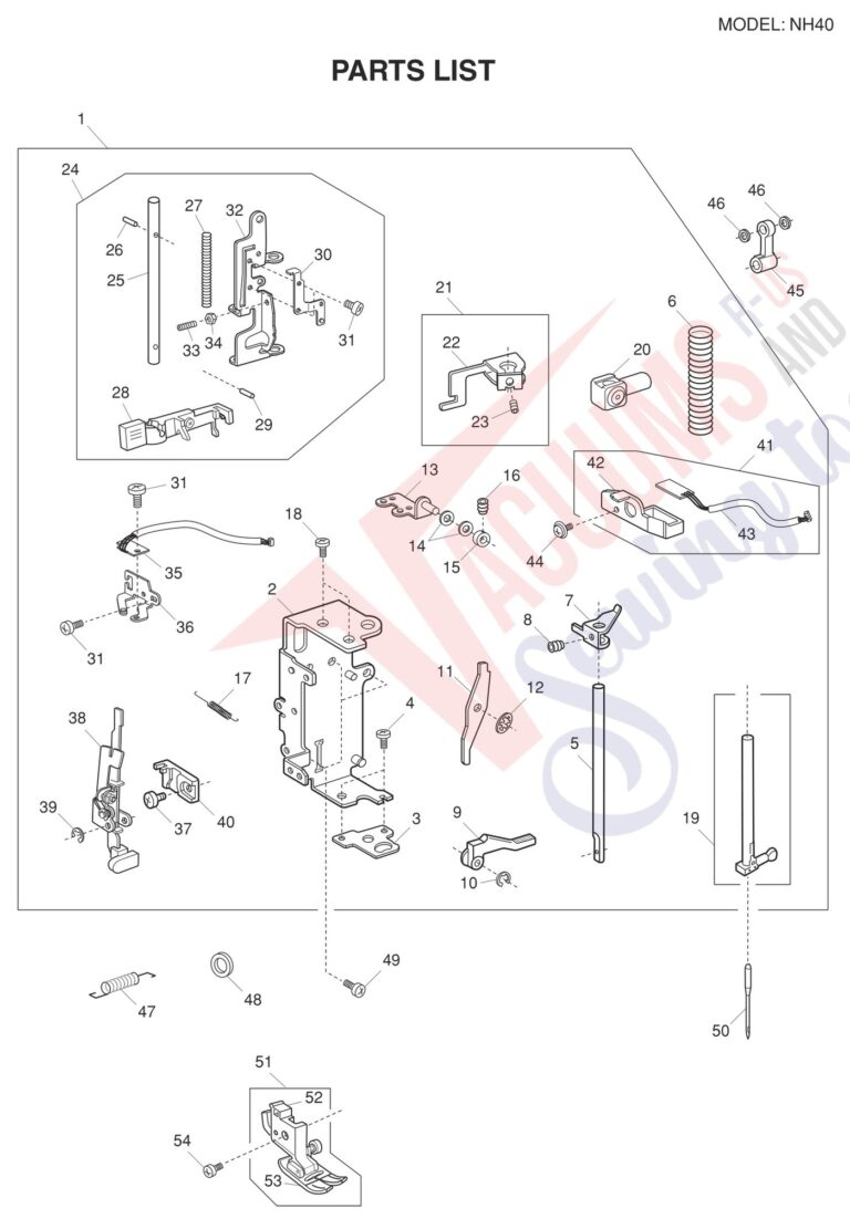 Janome NH40 schematic page 3 preview