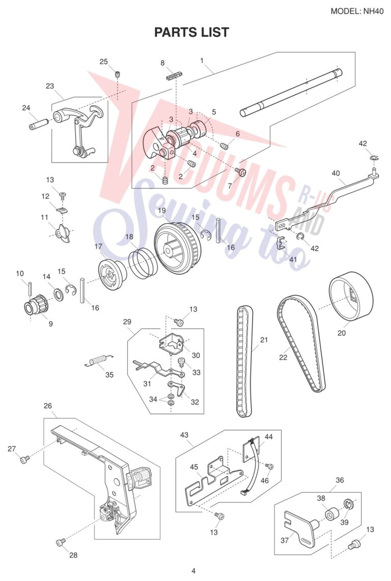 Janome NH40 schematic page 4 preview