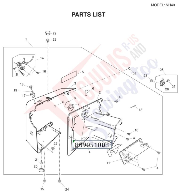 Janome NH40 schematic page 7 preview