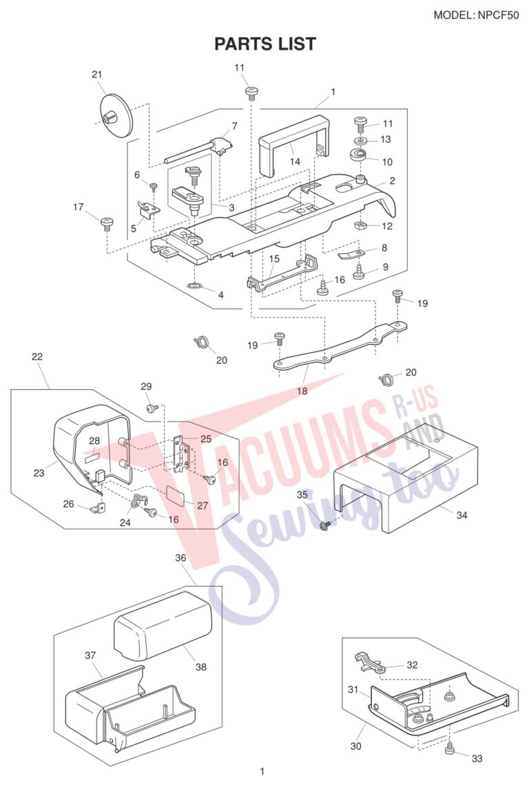 Janome NPCF-50 schematic page 1 preview