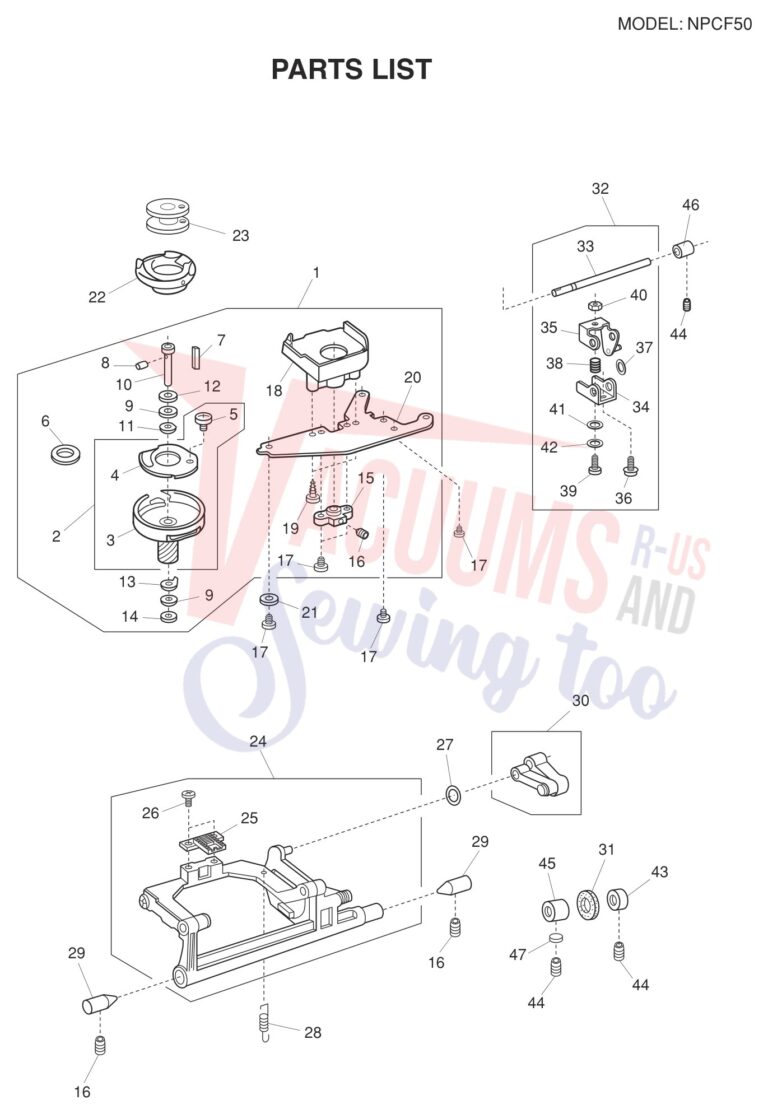 Janome NPCF-50 schematic page 7 preview