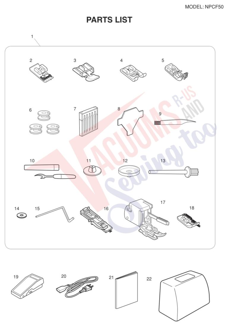 Janome NPCF-50 schematic page 9 preview