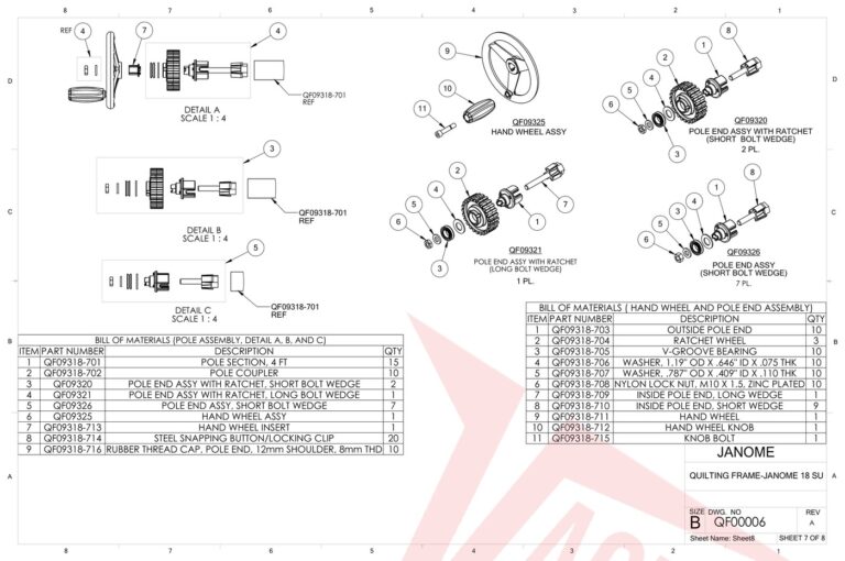 Janome PROFRAME10 schematic page 7 preview