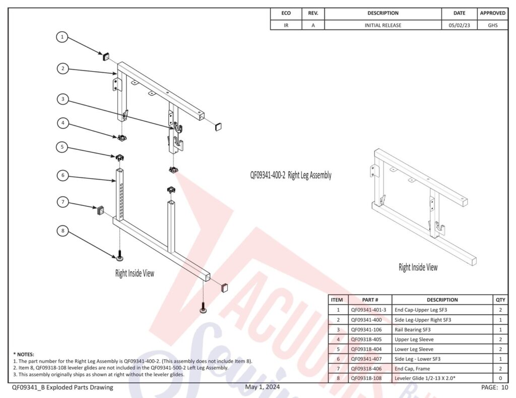 Janome PROFRAME10 V2 exploded schematic diagram (page 2)