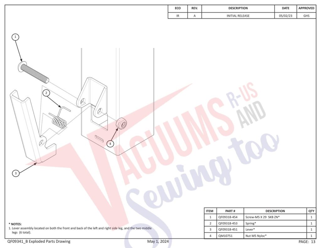 Janome PROFRAME10 V2 exploded schematic diagram (page 5)