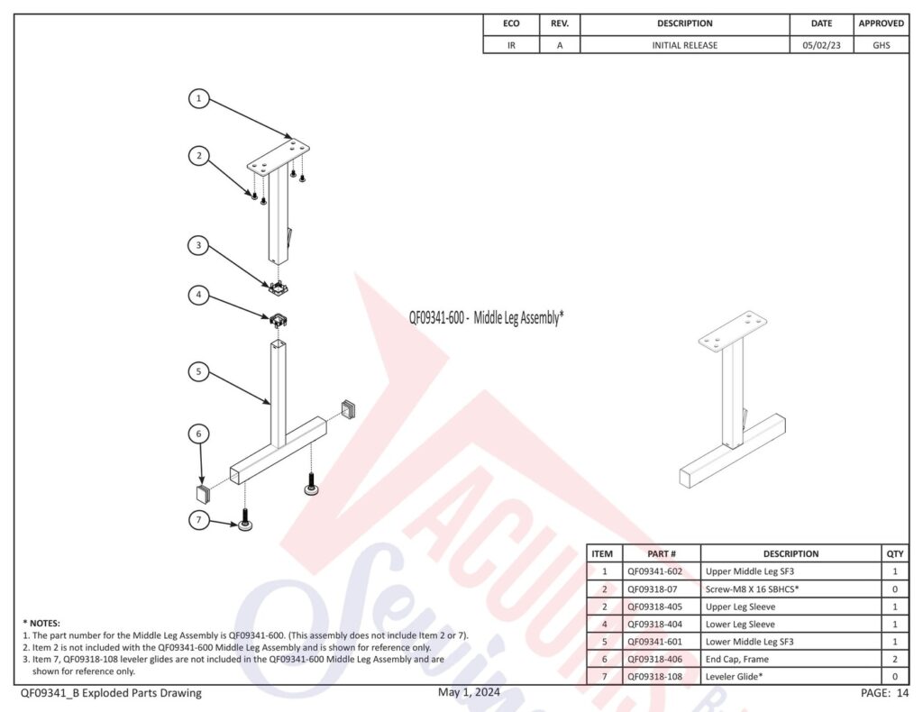 Janome PROFRAME10 V2 exploded schematic diagram (page 6)