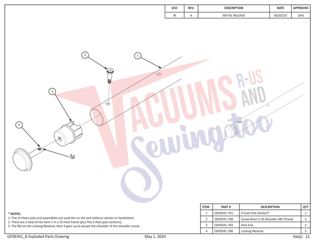 Janome PROFRAME10 V2 exploded schematic diagram (page 7)