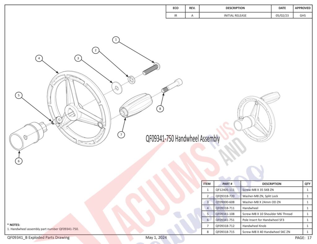 Janome PROFRAME10 V2 exploded schematic diagram (page 9)
