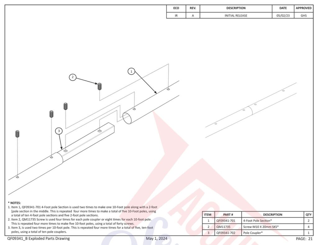 Janome PROFRAME10 V2 exploded schematic diagram (page 14)