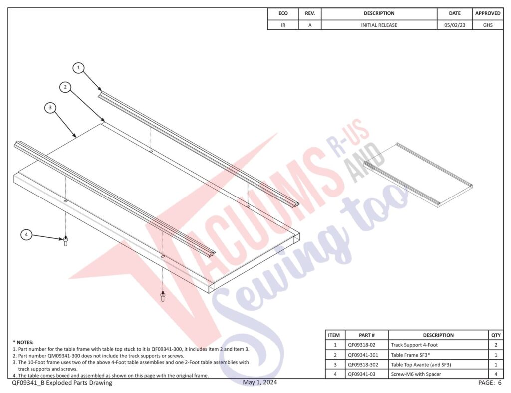 Janome PROFRAME10 V2 exploded schematic diagram (page 19)