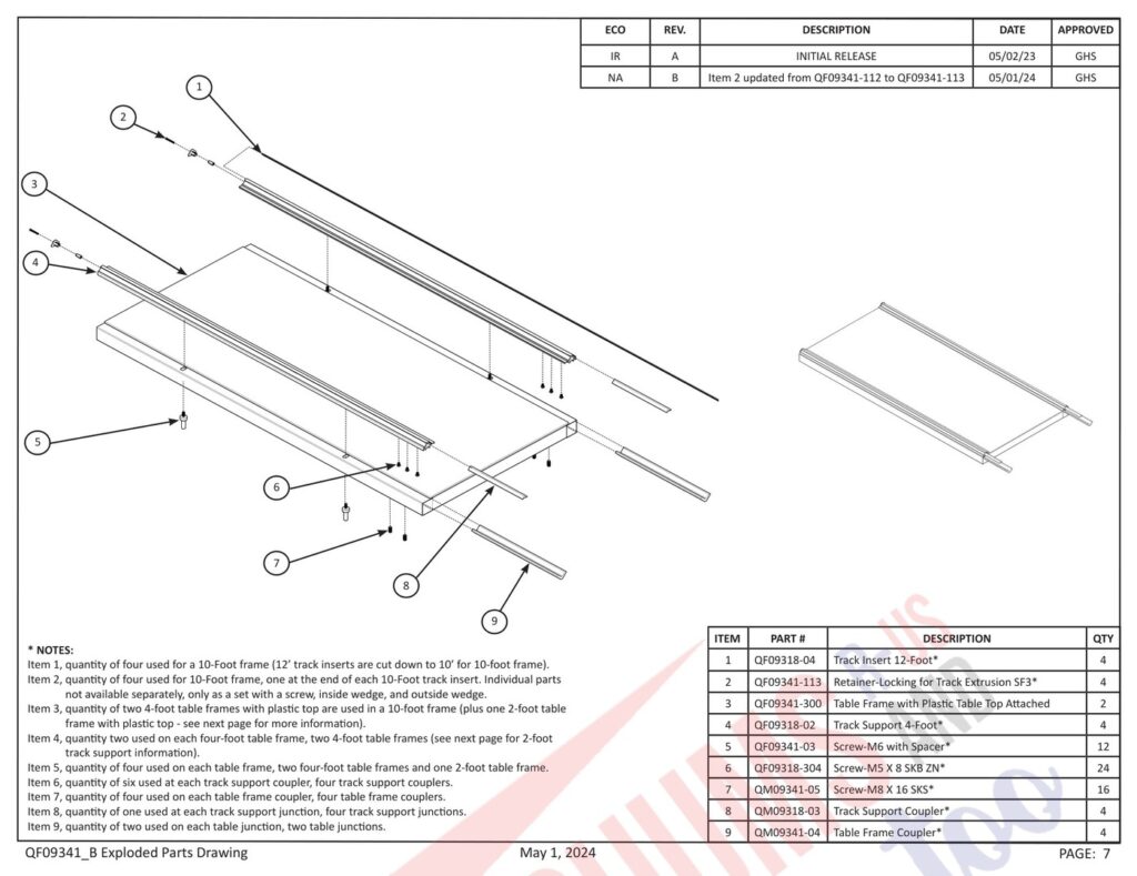 Janome PROFRAME10 V2 exploded schematic diagram (page 20)