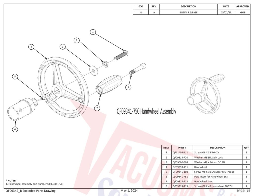 Janome PROFRAME12 V2 exploded schematic diagram (page 8)