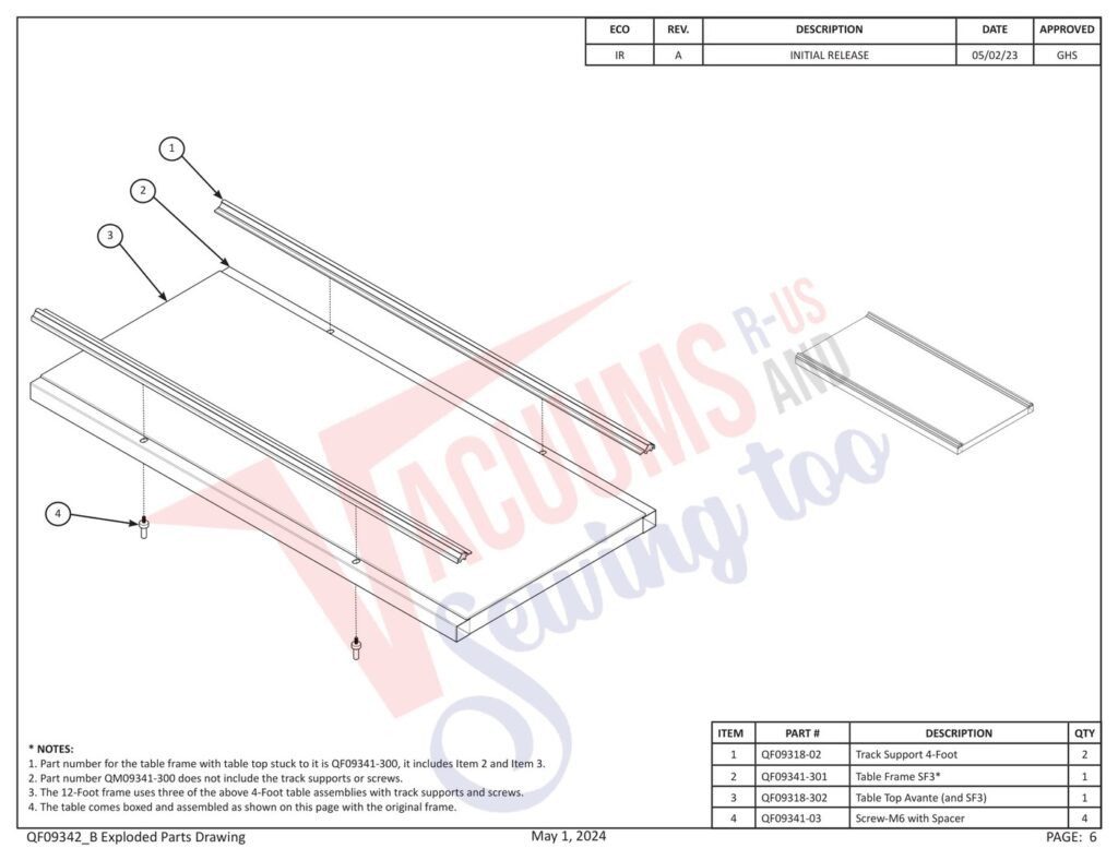 Janome PROFRAME12 V2 exploded schematic diagram (page 17)