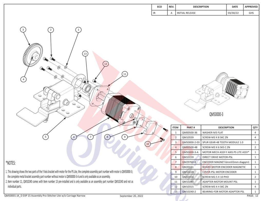Janome Prostitcher lite 15 exploded schematic diagram (page 4)