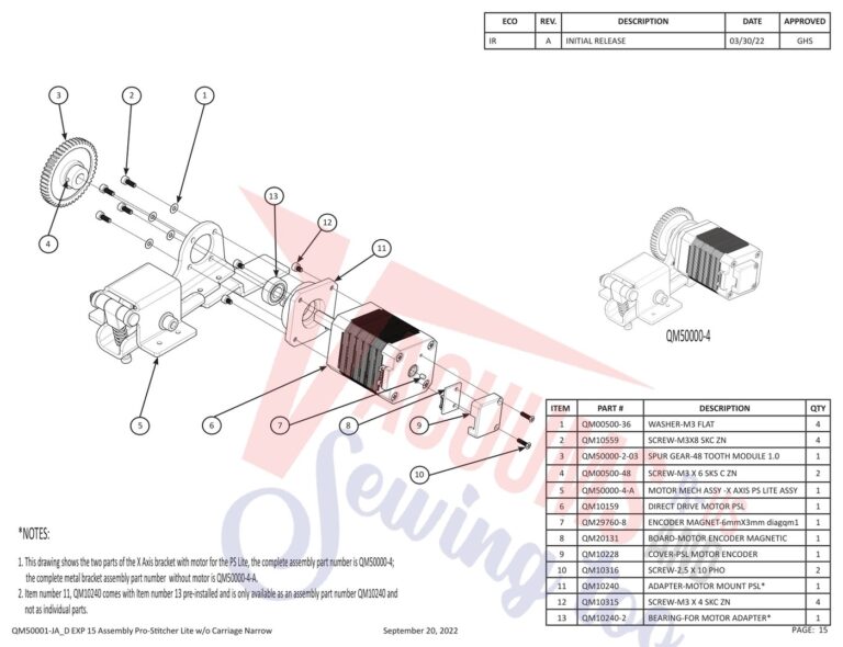 Janome Prostitcher lite 15 schematic page 7 preview