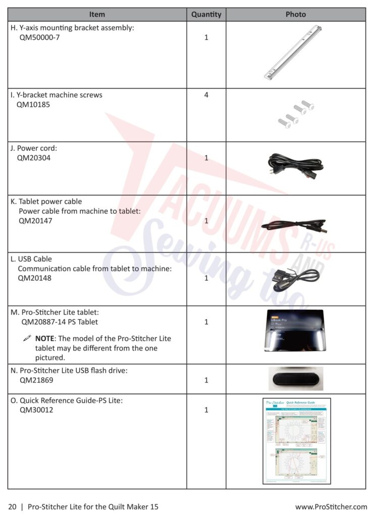 Janome Prostitcher lite 15 exploded schematic diagram (page 13)
