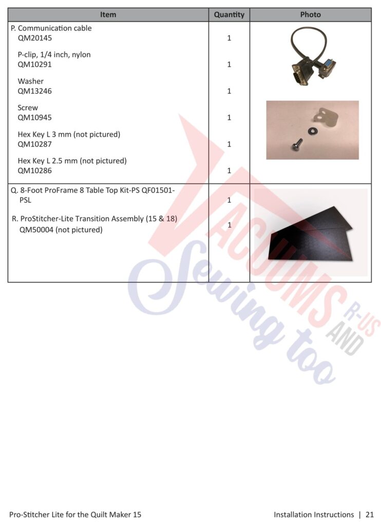 Janome Prostitcher lite 15 exploded schematic diagram (page 14)