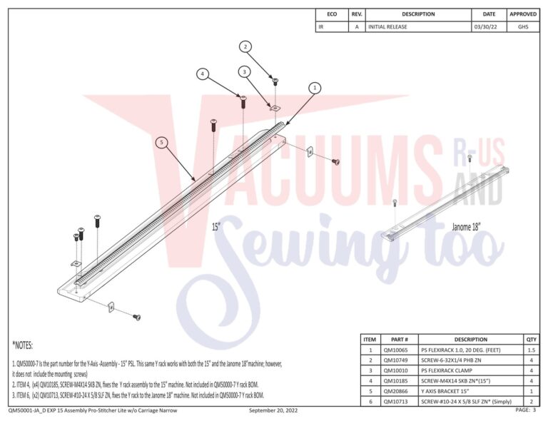 Janome Prostitcher lite 15 schematic page 15 preview