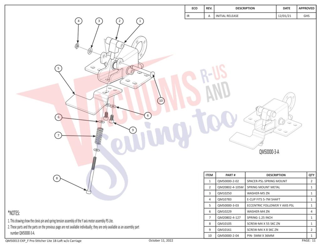 Janome Prostitcher lite 18 exploded schematic diagram (page 3)