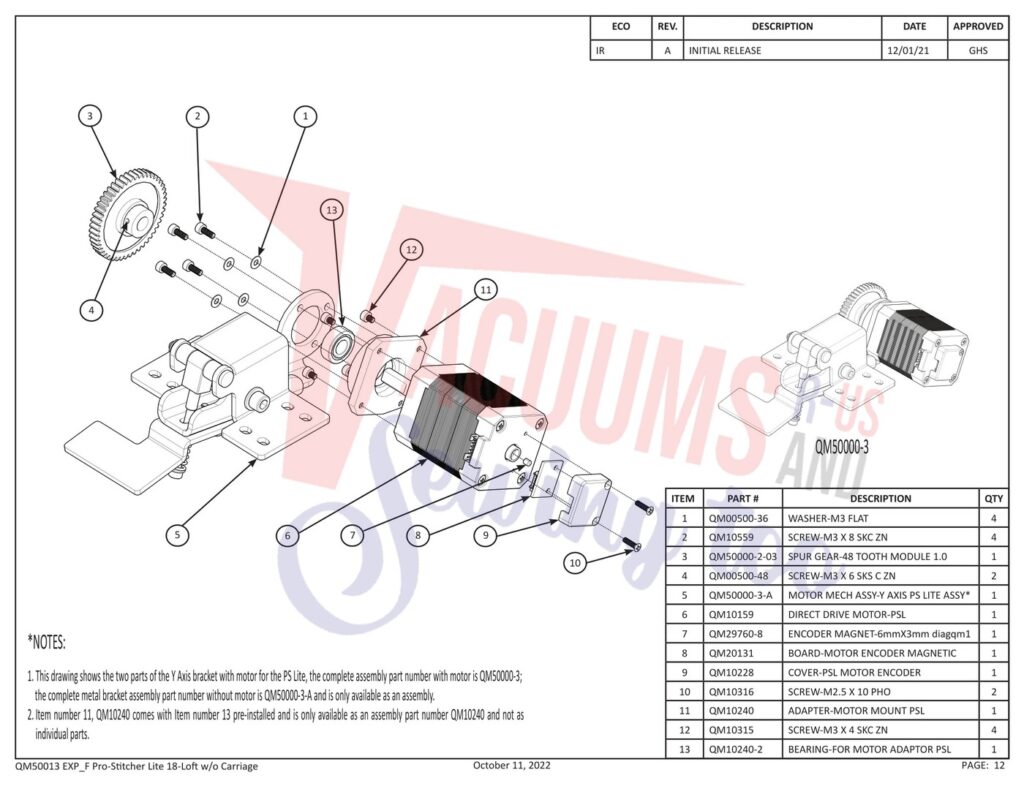 Janome Prostitcher lite 18 exploded schematic diagram (page 5)
