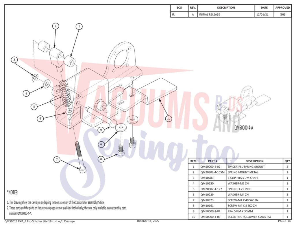 Janome Prostitcher lite 18 exploded schematic diagram (page 6)