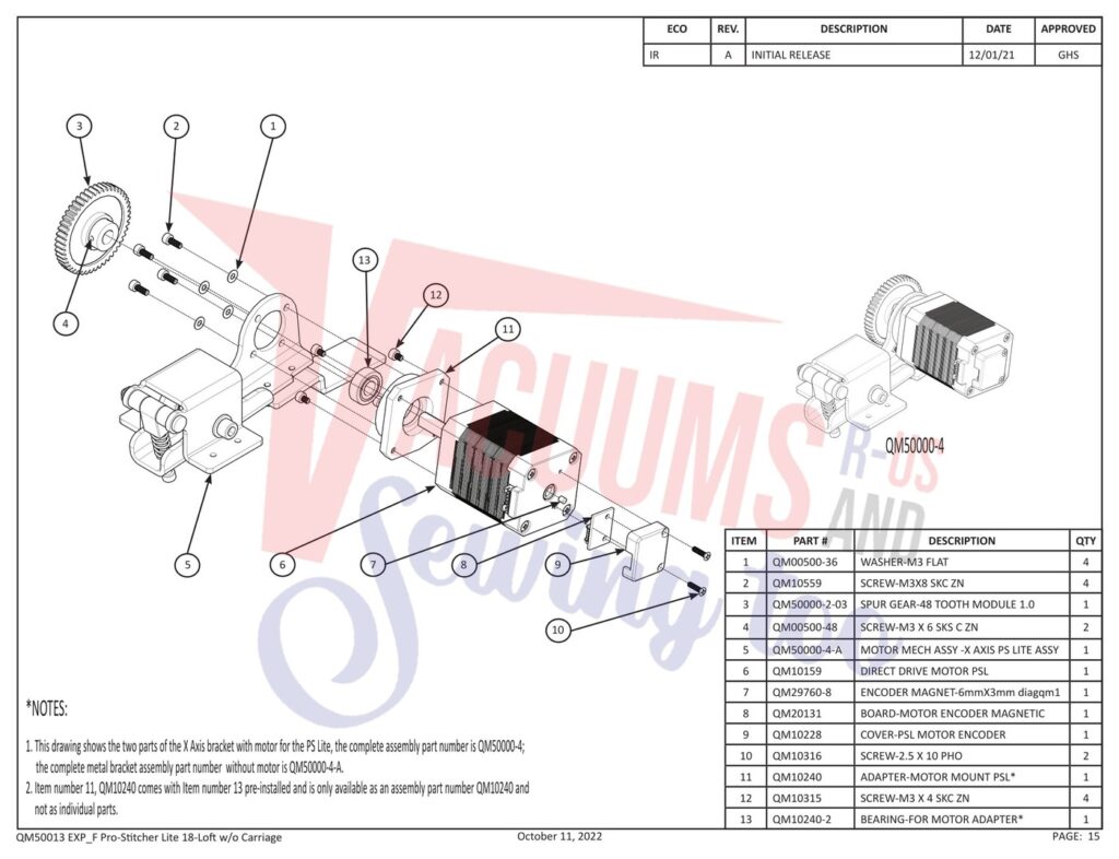 Janome Prostitcher lite 18 exploded schematic diagram (page 7)