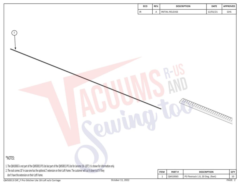 Janome Prostitcher lite 18 exploded schematic diagram (page 12)
