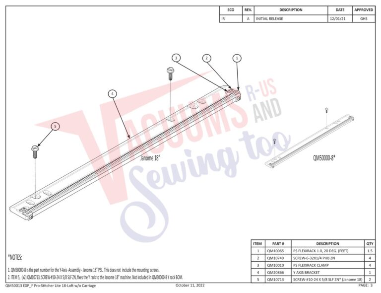 Janome Prostitcher lite 18 schematic page 15 preview