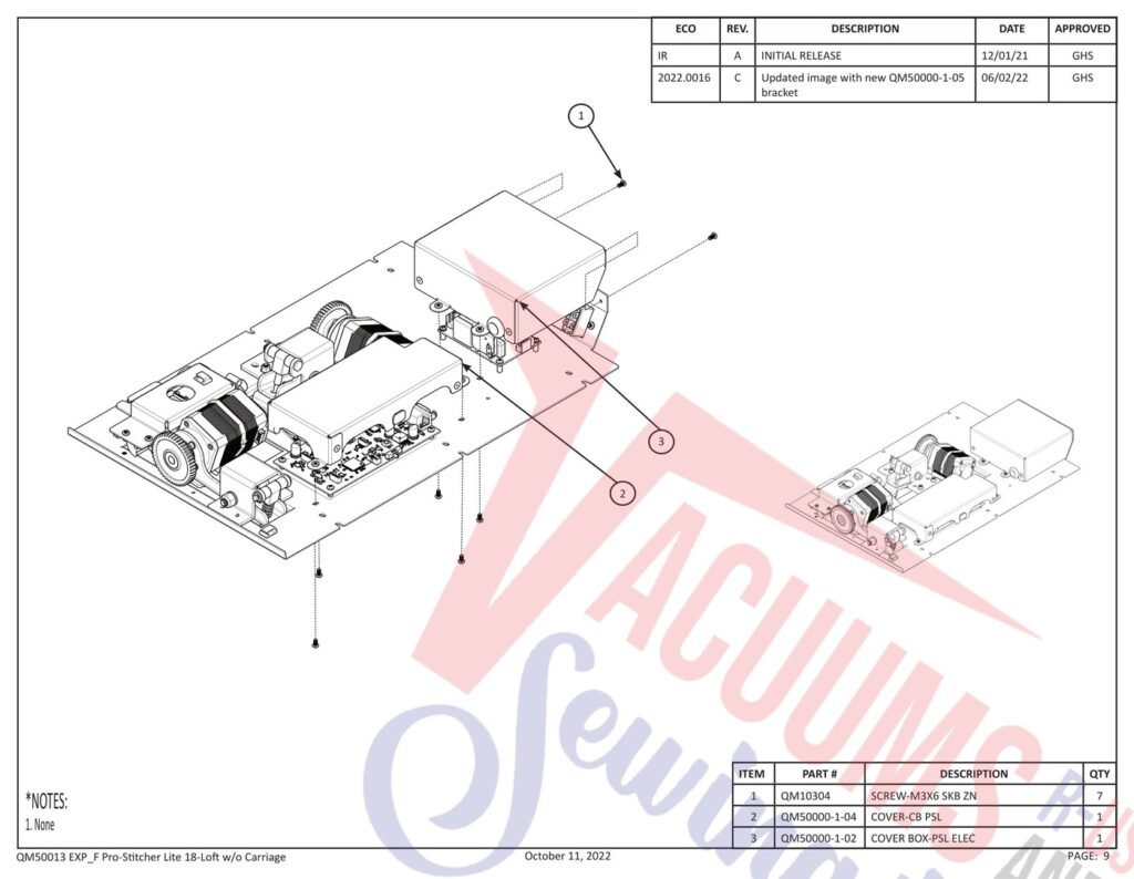 Janome Prostitcher lite 18 exploded schematic diagram (page 21)