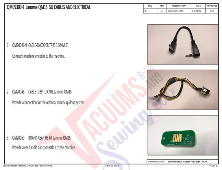 Janome QM15 schematic page 15 preview