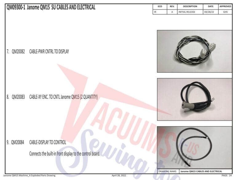 Janome QM15 schematic page 17 preview