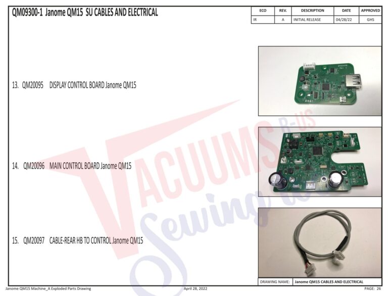 Janome QM15 schematic page 19 preview