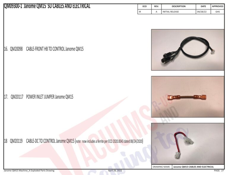 Janome QM15 schematic page 20 preview