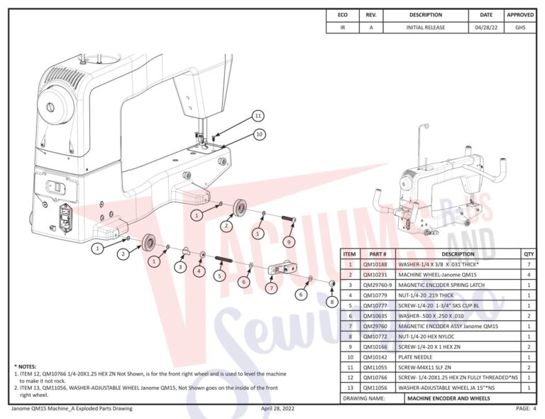 Janome QM15 schematic page 24 preview
