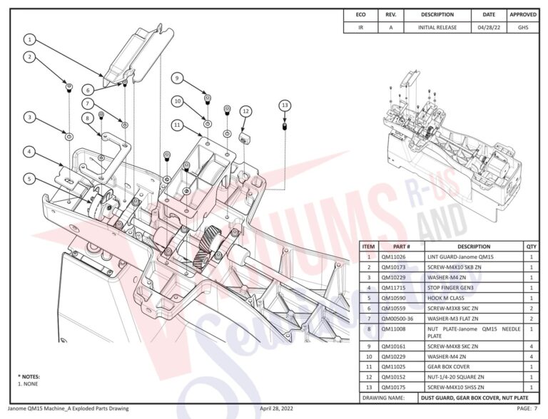 Janome QM15 schematic page 27 preview