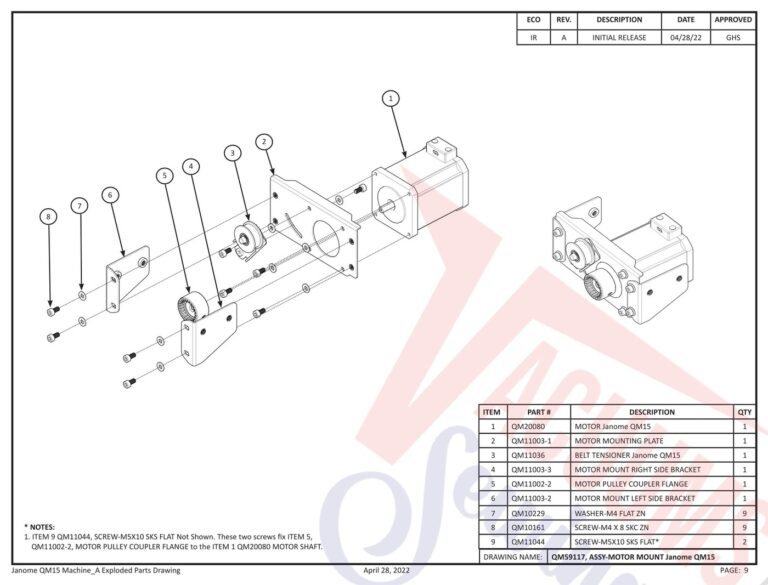 Janome QM15 schematic page 29 preview