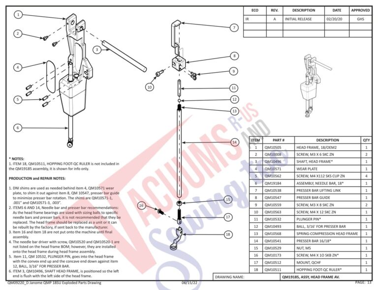 Janome QMPRO18 schematic page 5 preview