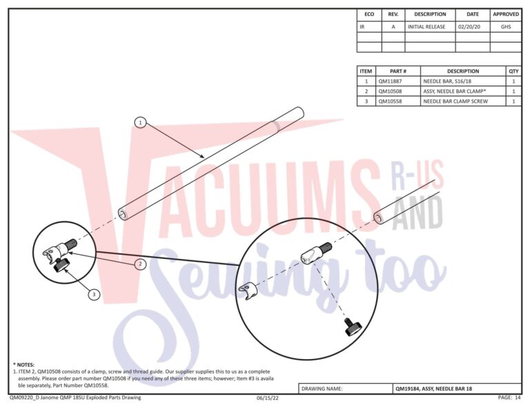 Janome QMPRO18 schematic page 6 preview