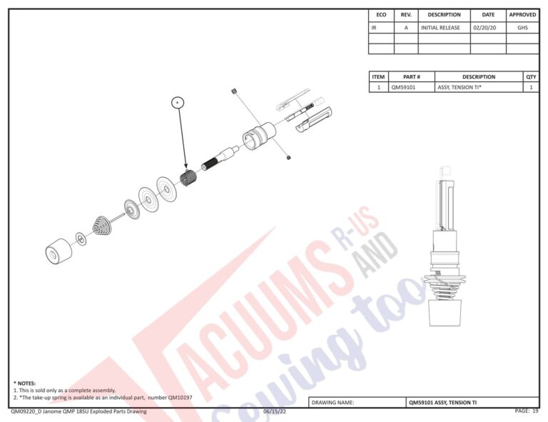 Janome QMPRO18 schematic page 11 preview
