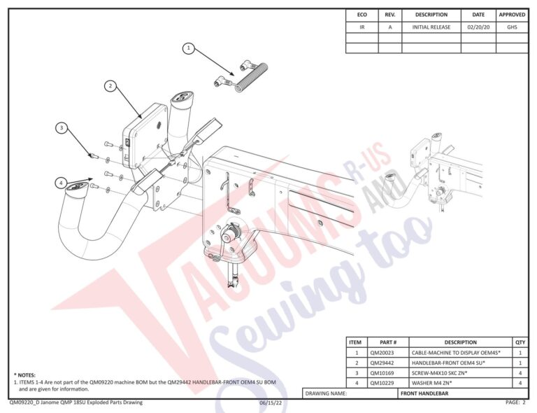 Janome QMPRO18 schematic page 12 preview