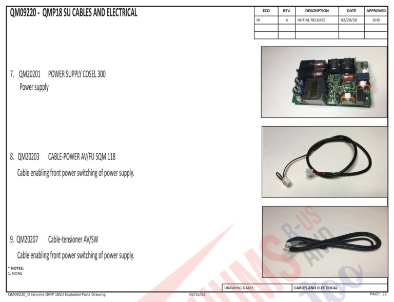 Janome QMPRO18 schematic page 15 preview